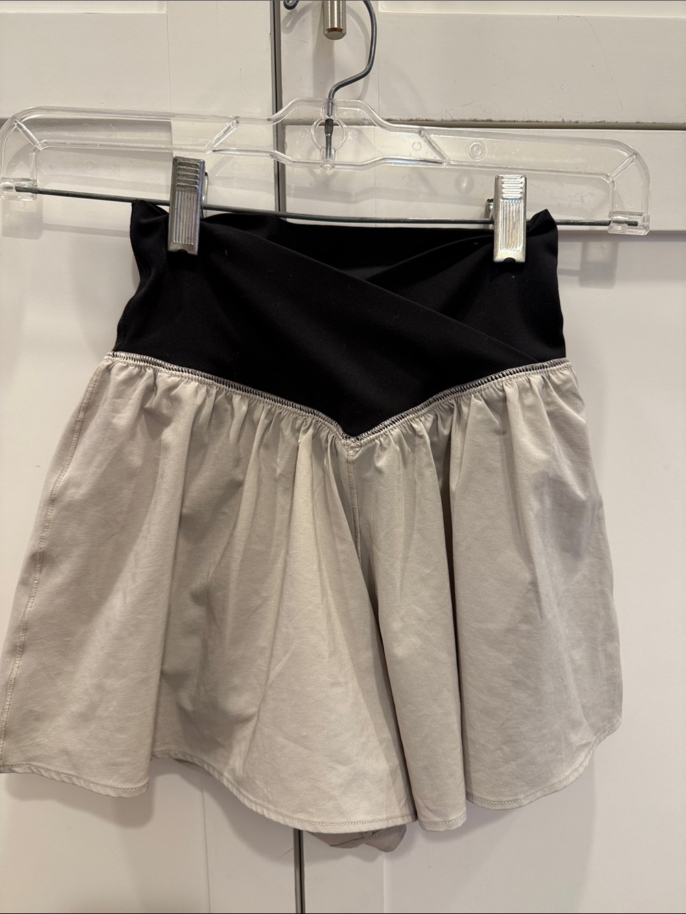 aerie Two-Tone Black and Cream Kids Skort